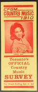 1964 CFGM 1310 Toronto Official Country Music Chart Radio Survey Norma Jean