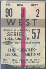 Load image into Gallery viewer, 1965 The Beatles Maple Leaf Gardens Concert Ticket Toronto Vintage Original PSA
