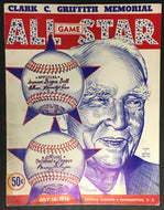 1956 MLB All Star Baseball Game Program Griffith Memorial Stadium Washington
