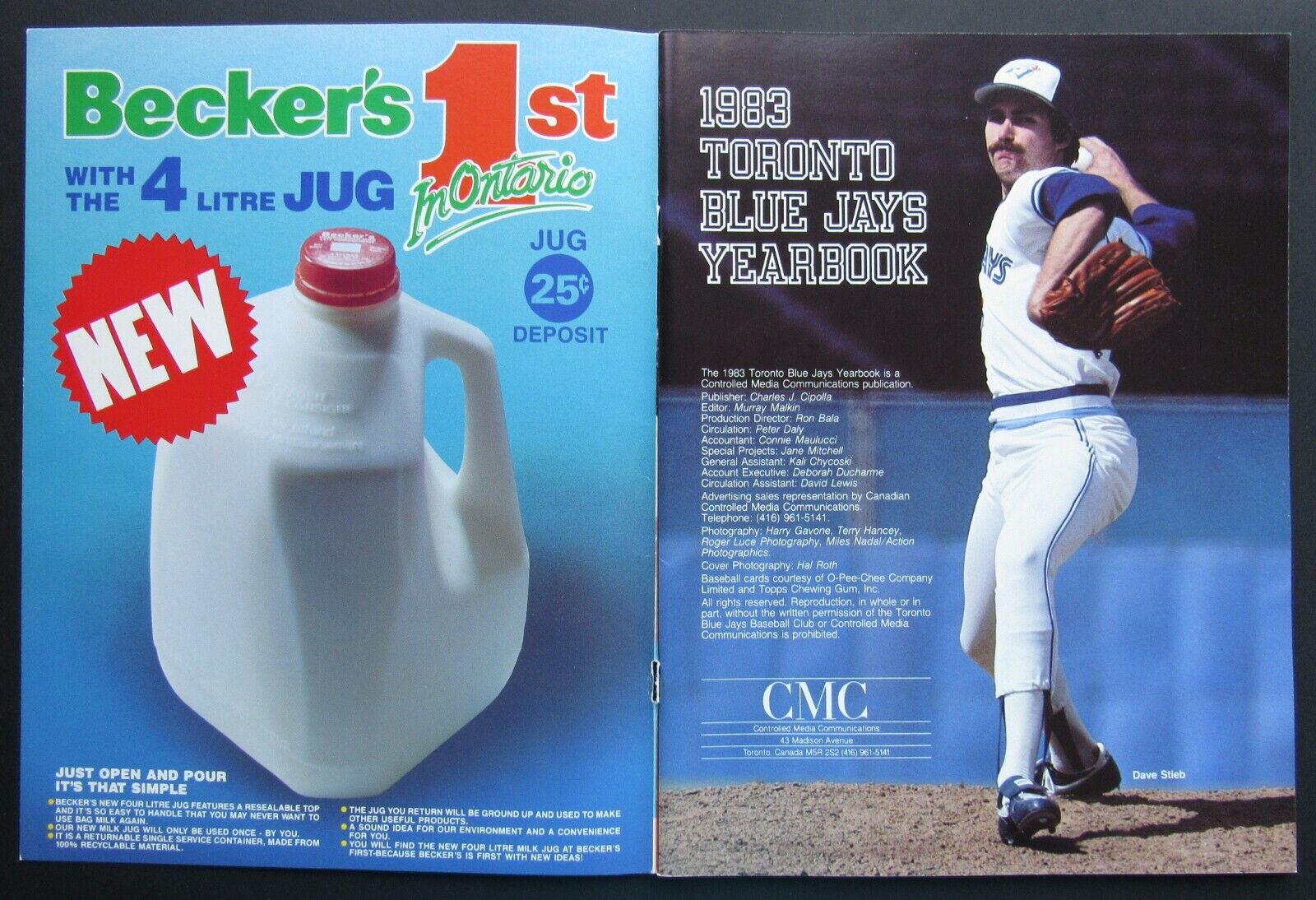 Dave Stieb Toronto Blue Jays Vintage 1983 Magazine Photo