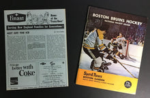 Load image into Gallery viewer, 1972 Boston Garden NHL Hockey Program Pittsburgh Penguins Bruins Esposito Cover
