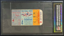 Load image into Gallery viewer, 1960 World Series Game 4 Ticket Stub Yankee Stadium New York Authenticated iCert
