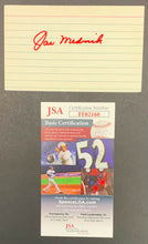 Load image into Gallery viewer, Joe Medwick Autographed Index Card Authenticated JSA COA Signed MLB + Photo
