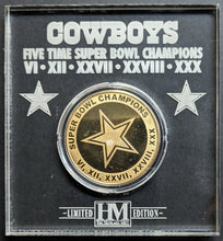 Load image into Gallery viewer, Dallas Cowboys 5 Time Super Bowl Champion Highland Mint Commemorative Coin NFL
