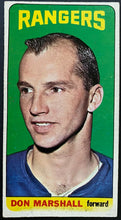 Load image into Gallery viewer, 1964-65 Vintage New York Rangers Don Marshall Topps Tallboy NHL Hockey Card
