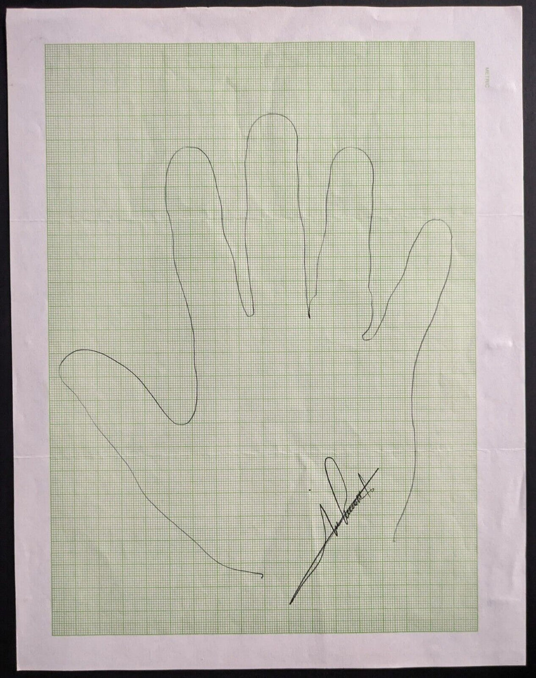 Mario Andretti Autographed Traced Hand Print Signed Page Italian American Racing