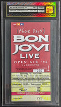Load image into Gallery viewer, 1996 Bon Jovi Open Air Tour Full Ticket Mint 9 Slabbed iCert Rock &amp; Roll Music
