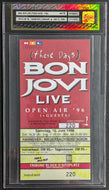 1996 Bon Jovi Open Air Tour Full Ticket Mint 9 Slabbed iCert Rock & Roll Music