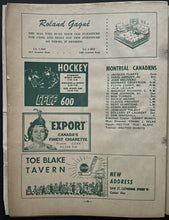 Load image into Gallery viewer, 1956 Montreal Forum 10th Annual NHL All Star Game Hockey Program Vintage
