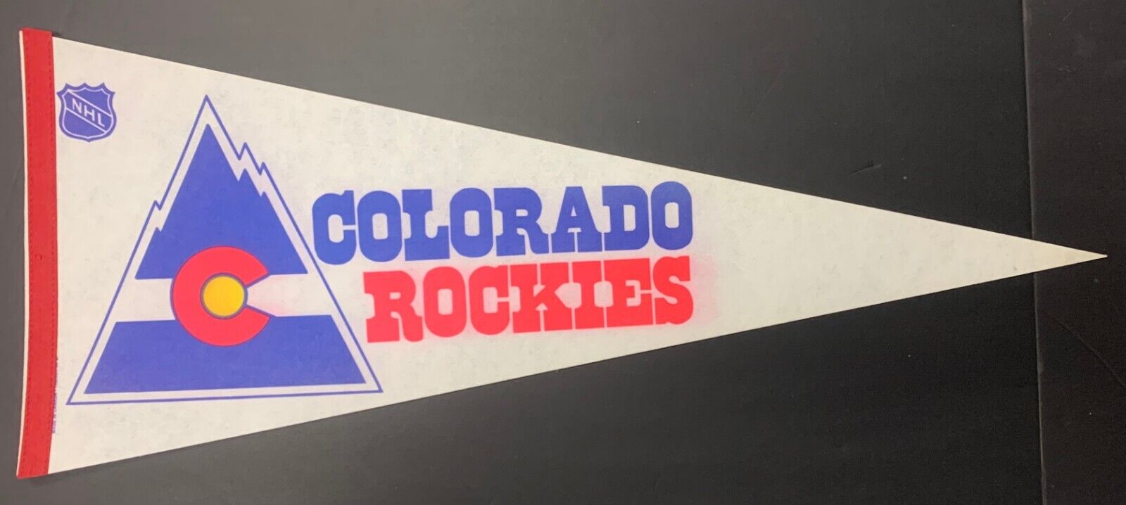 Vintage NHL Colorado Rockies Pennant