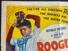 Load image into Gallery viewer, 1954 Lobby Card Poster Roogie&#39;s Bump Brooklyn Dodgers Roy Campanella Baseball
