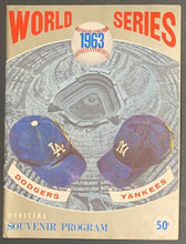 Load image into Gallery viewer, 1963 World Series Baseball Program LA Dodgers vs New York Yankees Dodger Stadium
