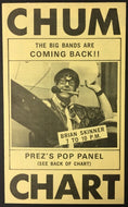 1968 Chum Chart Radio Survey Vintage Music Rolling Stones Tom Jones Big Bands