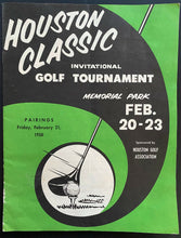 Load image into Gallery viewer, 1958 Houston Classic PGA Golf Tournament Program Pairing + Patrons Daily Ticket
