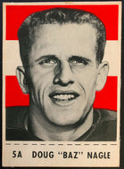 1956 Nabisco Shredded Wheat CFL Football #5A Doug Baz Nagle Calgary Stampeders
