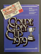 1979 Olympic Stadium Grey Cup Program Montreal vs Edmonton + Ticket Stub CFL