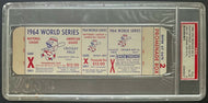 1964 World Series Game X Phantom Full Ticket MLB Cincinnati Reds 2nd In NL PSA 6