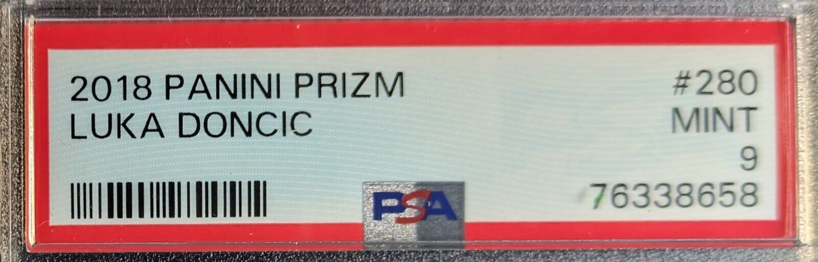 2018 Panini Prizm Luka Doncic Rookie Card PSA Graded 9 Mint