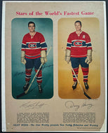 Boom Boom Geoffrion Signed 1957 Toronto Star Mounted Photo Vintage NHL Hockey