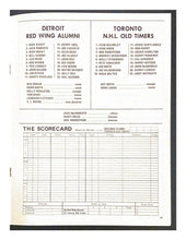 Load image into Gallery viewer, 1974 NHL Hockey Program Detroit Red Wings Toronto Maple Leafs Old Timers Game
