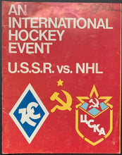 Load image into Gallery viewer, 1976 Buffalo Memorial USSR vs. NHL Super Series Program Soviet Vintage Tretiak
