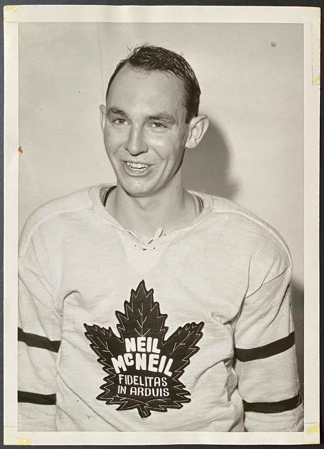 1962 Neil McNeill Maroons Team Issued Hockey Photo Star Player Mike Corbett