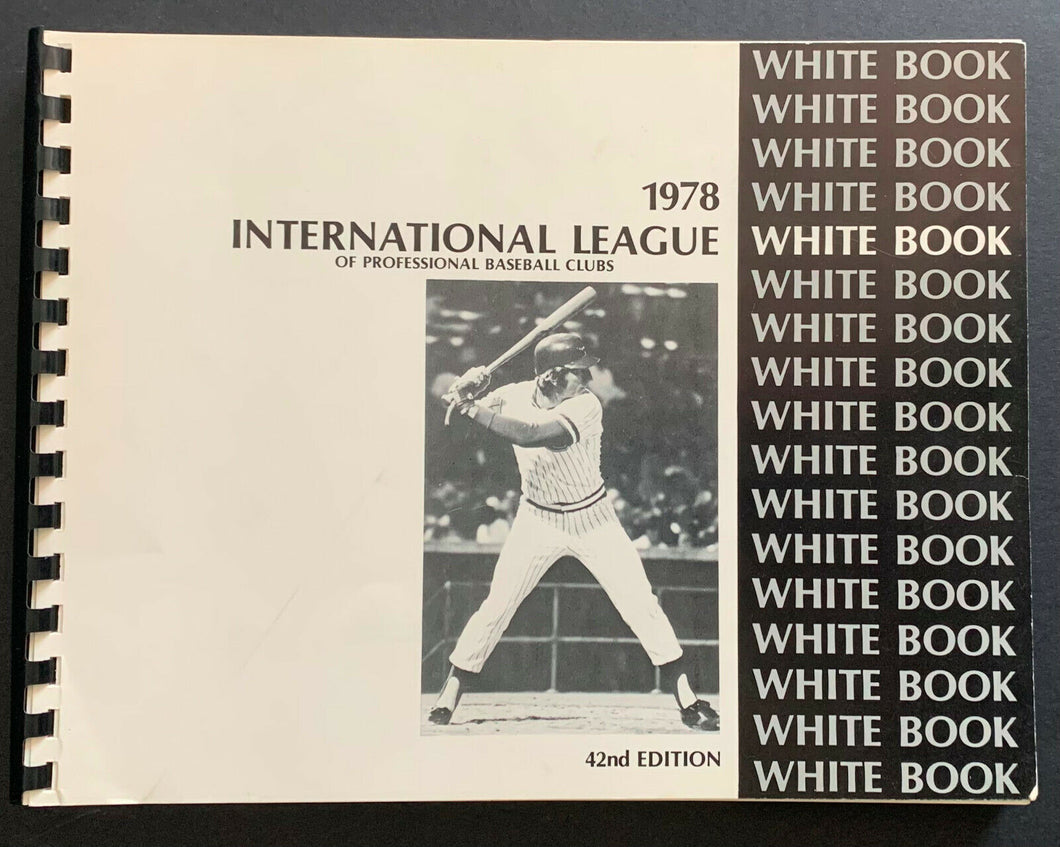 1978 International League Professional Baseball Clubs White Book 42nd Edition