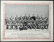 1933/34 Detroit Red Wings Original CCM Photo NHL Regular Season Champions