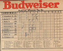 Load image into Gallery viewer, 1946 Sportsman&#39;s Park Scorecard Brooklyn Dodgers vs St. Louis Cardinals MLB
