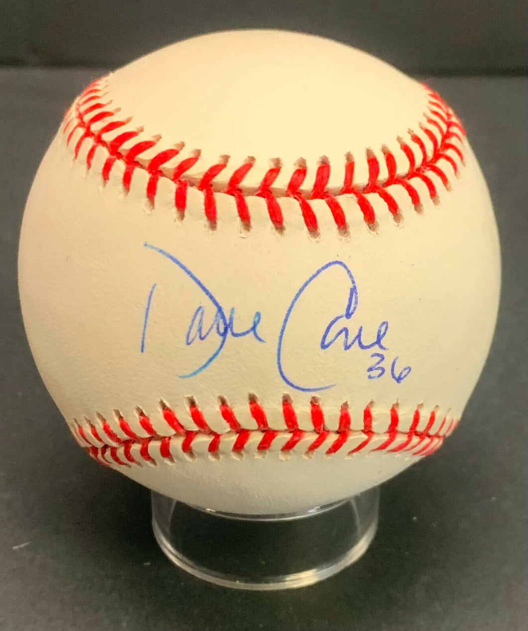 David Cone Autographed Baseball Signed American League Rawlings Sweet Spot