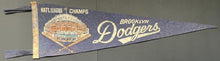 Load image into Gallery viewer, Circa Late 1940s Brooklyn Dodgers National League Champions Pennant MLB Baseball
