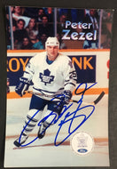 Peter Zezel Autographed Photo Toronto Maple Leafs NHL Hockey 5 x 7 JSA Authentic