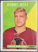 Load image into Gallery viewer, 1958-59 Topps Hockey #66 Bobby Hull Rookie Card RC Vintage Graded PSA 3.5

