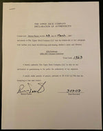 2007 NHL Hockey Signed Contract HOFer Bernie Parent Autographed Upper Deck