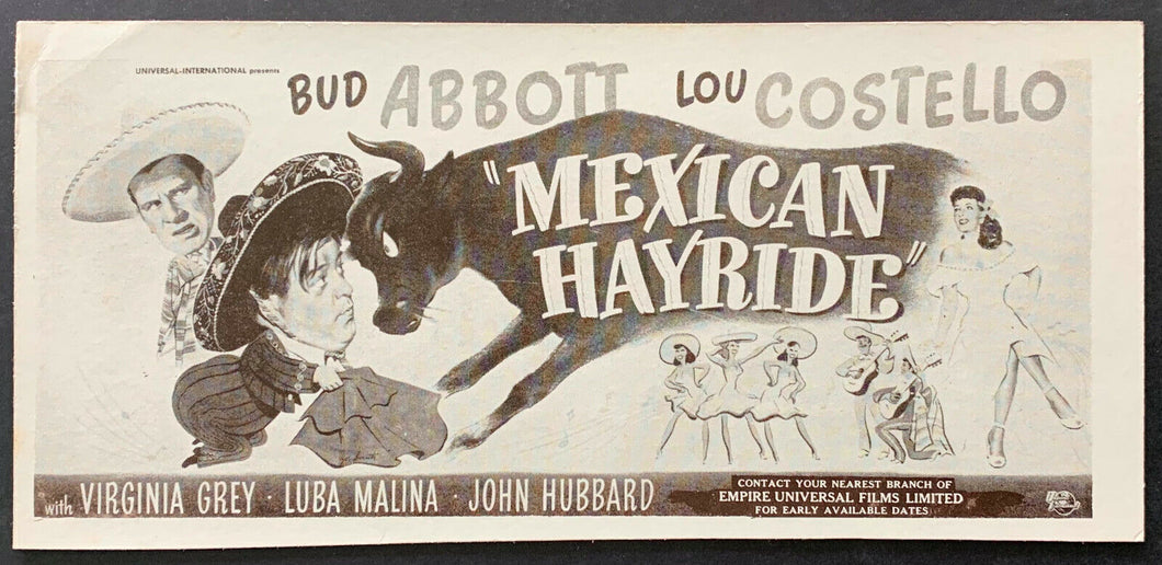 1948 Movie Blotter Mexican Hayride Bud Abbott Lou Costello Universal Films