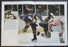 Load image into Gallery viewer, 1986 Maple Leaf Gardens Playoffs Program Toronto Leafs vs Blues Wendel Clark NHL
