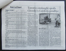 Load image into Gallery viewer, 1998 Maple Leaf Gardens NHL Program Toronto Leafs v NY Rangers Armstrong Gretzky
