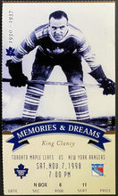 Load image into Gallery viewer, 1998 NHL Hockey Final MLG Season Toronto Maple Leafs Rangers Ticket King Clancy
