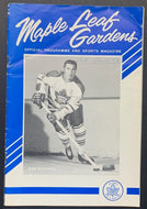 1963 Maple Leaf Gardens NHL Hockey Program Maple Leafs New York Rangers Vintage