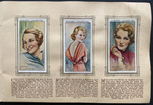 Load image into Gallery viewer, 1934 Vintage John Player Tobacco Cigarette Cards Album Of Film Stars Original

