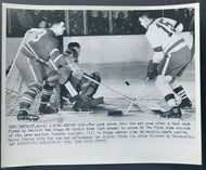 1954 Olympia Stadium NHL Hockey Playoff Game Wire Photo Red Wings vs Maple Leafs