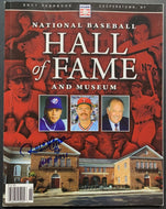 2011 Baseball Hall of Fame Yearbook Roberto Alomar Jr Autographed Signed + Patch