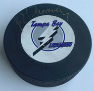 Rob Zamuner Signed Tampa Bay Lightning NHL Hockey Puck Autographed Trench MFG