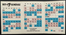 Load image into Gallery viewer, 1977 Toronto Blue Jays Inaugural 1st Season MLB Schedule Lot 2 Different Skeds
