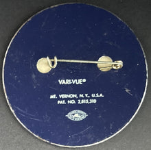 Load image into Gallery viewer, The Beatles Blue Vari-Vue Flicker Pinback Booster Button Vintage Fab 4 Lennon
