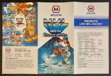 Load image into Gallery viewer, 1983-84 Vintage NHL Hockey Schedule Molson Beer Ad
