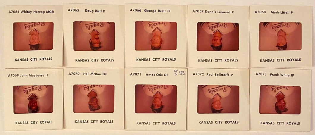 1977 MLB Baseball American League 35mm Slides (10) Kansas City Royals Brett Vtg