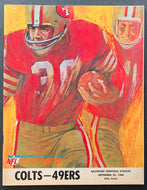 1966 NFL Memorial Stadium Football Program Baltimore Colts v San Francisco 49ers