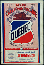 Load image into Gallery viewer, 1935 Can-Am League Hockey Program Quebec Beavers vs Philadelphia Arrows
