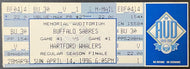 1996 Final Game Ticket Buffalo Memorial Auditorium Sabres v. Hartford Whalers
